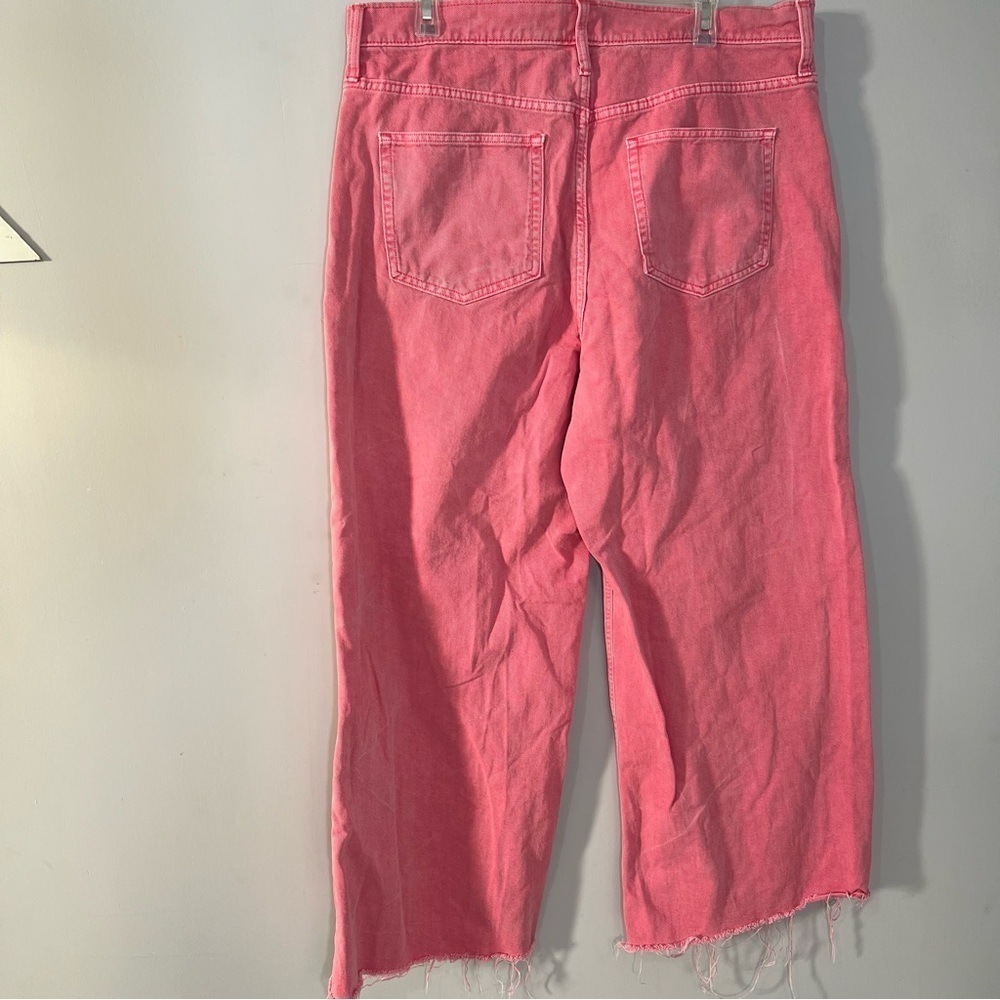 GAP pink cargo hi rise wide leg jeans baggy skater pants street style hip hop - Picture 7 of 10